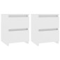 vidaXL Mesitas de noche 2 uds madera contrachapada blanco 30x30x40 cm vidaXL Mesitas de noche 2 uds madera contrachapada blanco 30x30x40 cm