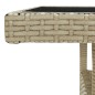 vidaXL Mesa de comedor de jardín ratán sintético y vidrio beige vidaXL Mesa de comedor de jardín ratán sintético y vidrio beige