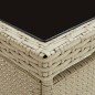 vidaXL Mesa de comedor de jardín ratán sintético y vidrio beige vidaXL Mesa de comedor de jardín ratán sintético y vidrio beige