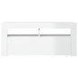 vidaXL Mueble de TV con luces LED blanco brillante 90x35x40 cm
