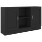 vidaXL Aparador de madera contrachapada negro 120x30,5x70 cm