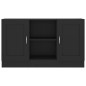vidaXL Aparador de madera contrachapada negro 120x30,5x70 cm