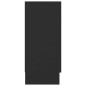 vidaXL Aparador de madera contrachapada negro 120x30,5x70 cm