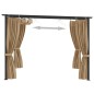 vidaXL Cenador con cortinas acero gris taupe 3x3 m vidaXL Cenador con cortinas acero gris taupe 3x3 m