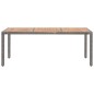 vidaXL Mesa de jardín ratán PE gris madera acacia maciza 190x90x75 cm vidaXL Mesa de jardín ratán PE gris madera acacia maciza 190x90x75 cm
