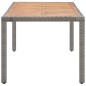 vidaXL Mesa de jardín ratán PE gris madera acacia maciza 190x90x75 cm vidaXL Mesa de jardín ratán PE gris madera acacia maciza 190x90x75 cm