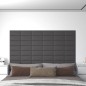 vidaXL Paneles de pared 12 uds cuero sintético gris 30x15 cm 0,54 m² vidaXL Paneles de pared 12 uds cuero sintético gris 30x15 cm 0,54 m²
