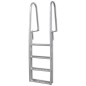 vidaXL Escalera para piscina/muelle con 4 peldaños aluminio 167 cm