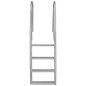 vidaXL Escalera para piscina/muelle con 4 peldaños aluminio 167 cm