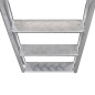 vidaXL Escalera para piscina/muelle con 4 peldaños aluminio 167 cm