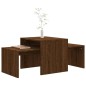 vidaXL Set mesas centro madera contrachapada roble marrón 100x48x40 cm vidaXL Set mesas centro madera contrachapada roble marrón 100x48x40 cm