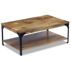vidaXL Mesa de centro madera de mango 100x60x38 cm