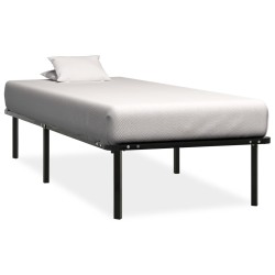 vidaXL Estructura de cama de metal negro 90x200 cm