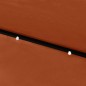vidaXL Sombrilla con LED y poste de acero terracota 2x3 m
