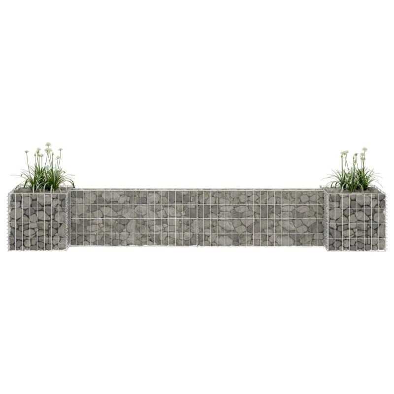 vidaXL Jardinera de gaviones forma de H alambre de acero 260x40x40 cm vidaXL Jardinera de gaviones forma de H alambre de acero 260x40x40 cm