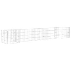 vidaXL Jardinera de gaviones forma de H alambre de acero 260x40x40 cm