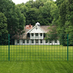 vidaXL Euro Valla de acero verde 20x0,8 m