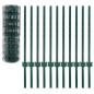 vidaXL Euro Valla de acero verde 20x0,8 m vidaXL Euro Valla de acero verde 20x0,8 m