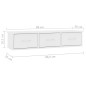 vidaXL Estante cajones para pared contrachapada blanco 88x26x18,5 cm vidaXL Estante cajones para pared contrachapada blanco 88x26x18,5 cm
