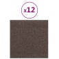 vidaXL Paneles de pared 12 uds tela gris taupé 30x30 cm 1,08 m² vidaXL Paneles de pared 12 uds tela gris taupé 30x30 cm 1,08 m²