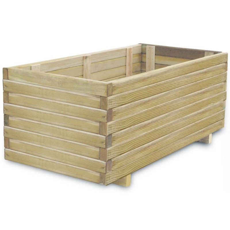 vidaXL Arriate rectangular de madera 100x50x40 cm vidaXL Arriate rectangular de madera 100x50x40 cm