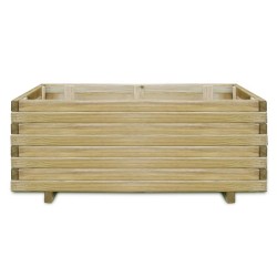 vidaXL Arriate rectangular de madera 100x50x40 cm