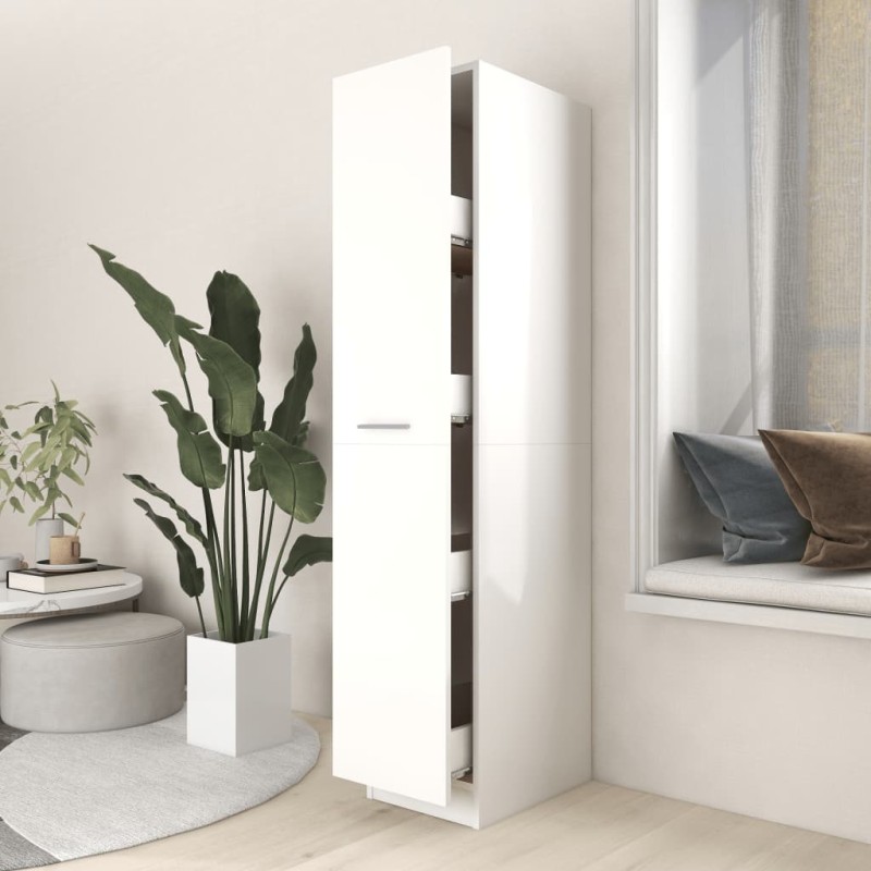 vidaXL Armario de boticario madera contrachapada blanco 30x42,5x150 cm vidaXL Armario de boticario madera contrachapada blanco 30x42,5x150 cm