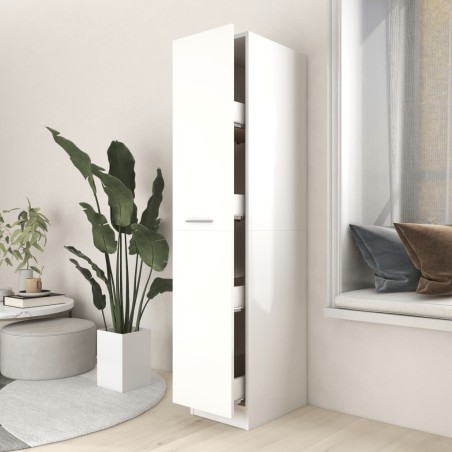 vidaXL Armario de boticario madera contrachapada blanco 30x42,5x150 cm
