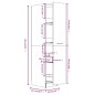 vidaXL Armario de boticario madera contrachapada blanco 30x42,5x150 cm vidaXL Armario de boticario madera contrachapada blanco 30x42,5x150 cm