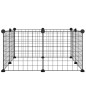 vidaXL Jaula para mascotas de 8 paneles acero negro 35x35cm vidaXL Jaula para mascotas de 8 paneles acero negro 35x35cm
