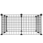 vidaXL Jaula para mascotas de 8 paneles acero negro 35x35cm vidaXL Jaula para mascotas de 8 paneles acero negro 35x35cm