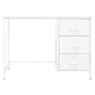 vidaXL Escritorio industrial con cajones acero blanco 105x52x75 cm