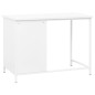 vidaXL Escritorio industrial con cajones acero blanco 105x52x75 cm