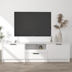 vidaXL Mueble para TV madera contrachapada blanco 140x35x40 cm
