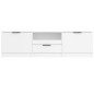 vidaXL Mueble para TV madera contrachapada blanco 140x35x40 cm