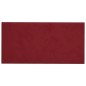 vidaXL Paneles de pared 12 uds terciopelo rojo tinto 30x15 cm 0,54 m² vidaXL Paneles de pared 12 uds terciopelo rojo tinto 30x15 cm 0,54 m²