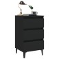 vidaXL Mesitas noche con patas metal 2 uds negro 40x35x69 cm vidaXL Mesitas noche con patas metal 2 uds negro 40x35x69 cm