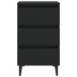 vidaXL Mesitas noche con patas metal 2 uds negro 40x35x69 cm vidaXL Mesitas noche con patas metal 2 uds negro 40x35x69 cm