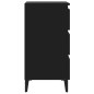 vidaXL Mesitas noche con patas metal 2 uds negro 40x35x69 cm vidaXL Mesitas noche con patas metal 2 uds negro 40x35x69 cm