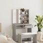 vidaXL Tocador con espejo color gris sonoma 74,5x40x141 cm vidaXL Tocador con espejo color gris sonoma 74,5x40x141 cm