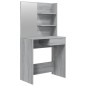 vidaXL Tocador con espejo color gris sonoma 74,5x40x141 cm vidaXL Tocador con espejo color gris sonoma 74,5x40x141 cm
