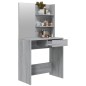 vidaXL Tocador con espejo color gris sonoma 74,5x40x141 cm vidaXL Tocador con espejo color gris sonoma 74,5x40x141 cm