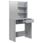 vidaXL Tocador con espejo color gris sonoma 74,5x40x141 cm vidaXL Tocador con espejo color gris sonoma 74,5x40x141 cm