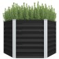 vidaXL Arriate de acero galvanizado gris antracita 129x129x77 cm vidaXL Arriate de acero galvanizado gris antracita 129x129x77 cm