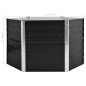vidaXL Arriate de acero galvanizado gris antracita 129x129x77 cm vidaXL Arriate de acero galvanizado gris antracita 129x129x77 cm
