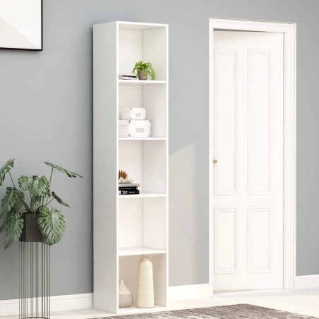 vidaXL Estantería librería madera contrachapada blanco 40x30x189 cm