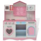 vidaXL Cocinita de juguete de madera rosa y blanca 82x30x100 cm vidaXL Cocinita de juguete de madera rosa y blanca 82x30x100 cm