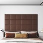 vidaXL Paneles de pared 12 uds cuero sintético marrón 30x30 cm 1,08 m² vidaXL Paneles de pared 12 uds cuero sintético marrón 30x30 cm 1,08 m²