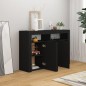 vidaXL Aparador con luces LED negro 115,5x30x75 cm vidaXL Aparador con luces LED negro 115,5x30x75 cm