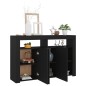 vidaXL Aparador con luces LED negro 115,5x30x75 cm vidaXL Aparador con luces LED negro 115,5x30x75 cm